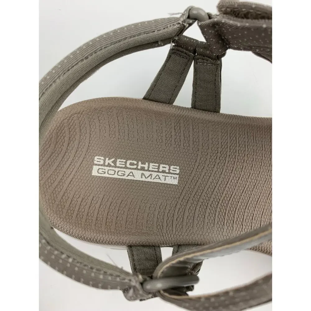 Skechers On The Go 600 Brilliancy Sandals Taupe Casual Comfort Sporty Women's 10